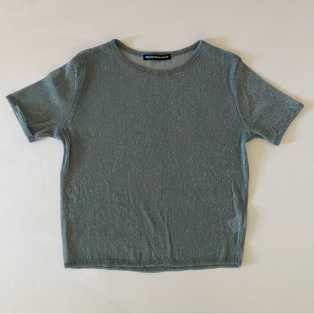 Brandy Melville Teal Sheer Top Women’s size Small